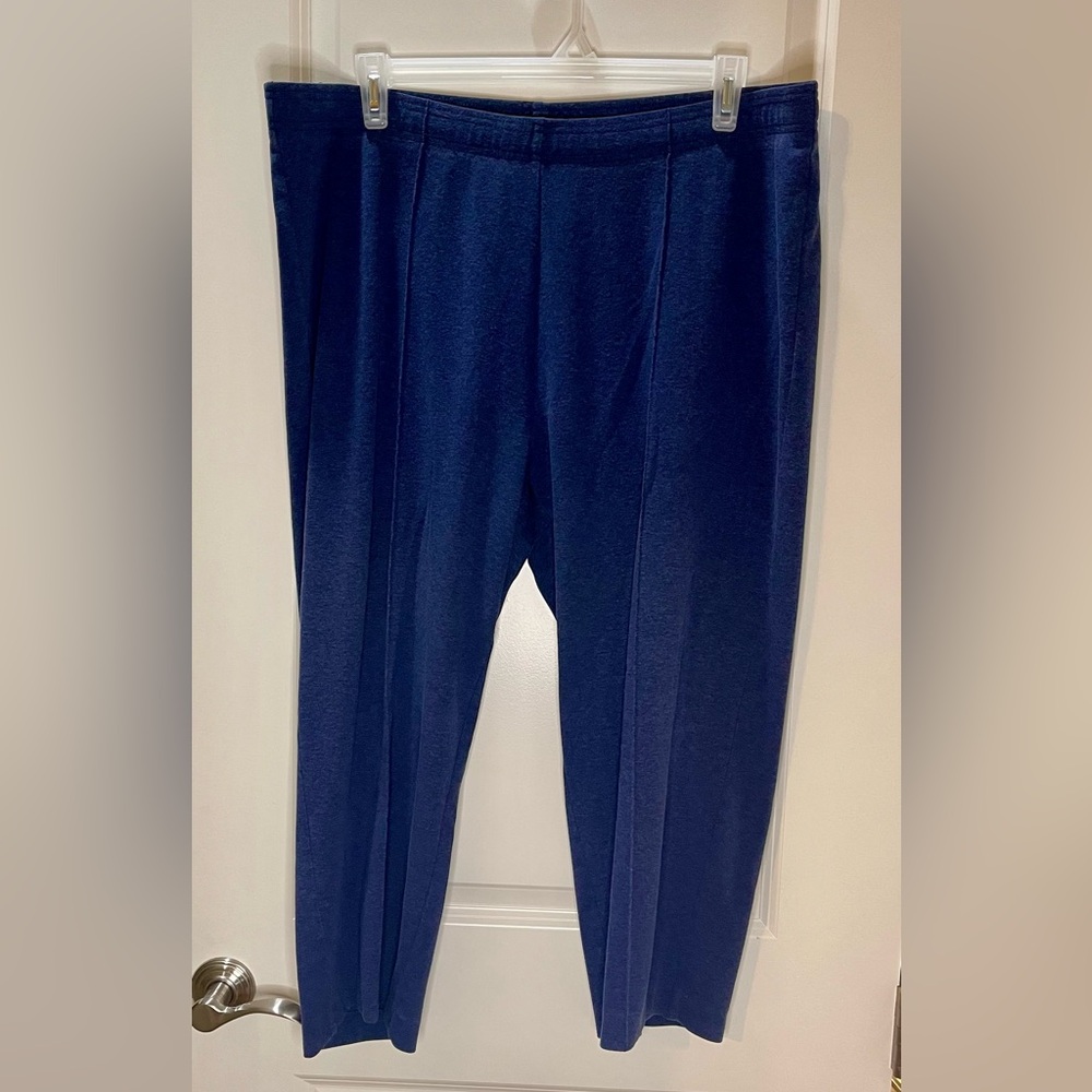 Rebecca Malone Blue Pull-on Cropped Knit Pants Size 3X